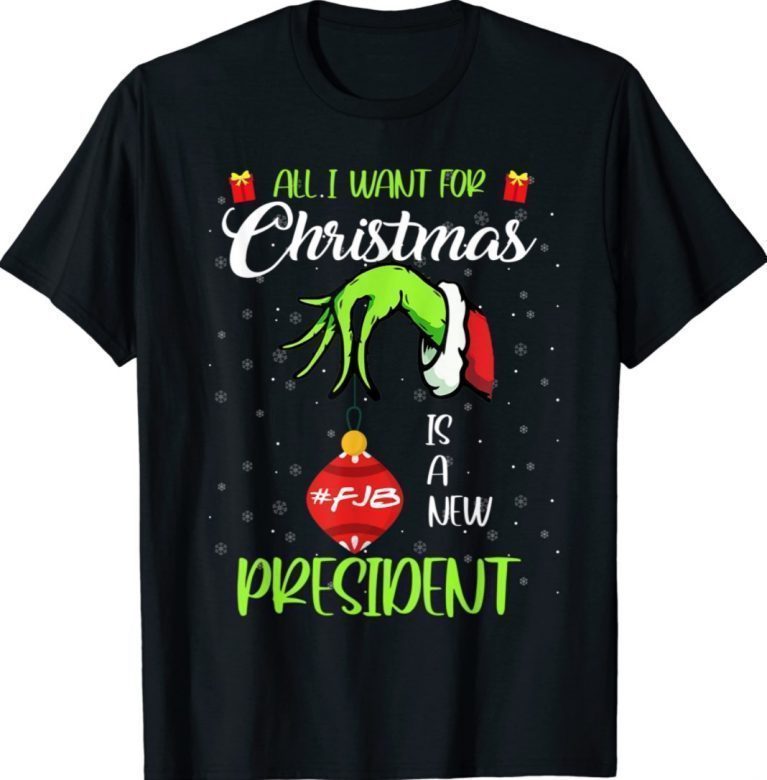 All I Want For Christmas Is Trump Let's Go Brandon Grinch Gift T-Shirt