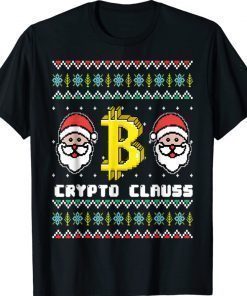 Crypto Santa Claus Bitcoin Ho Ho Hodl Ugly Sweater Outfit 2022 Shirts