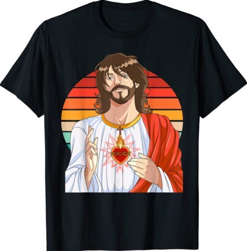 Jesus Christ Sacred Christian God Religious Savior Heart VintageJesus Christ Sacred Christian God Religious Savior Heart Vintage Shirts Shirts