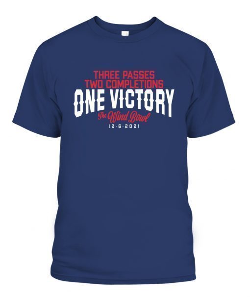 THREE PASSES – TWO COMPLETIONS – ONE VICTORY – THE WIND BOWL TEE SHIRT