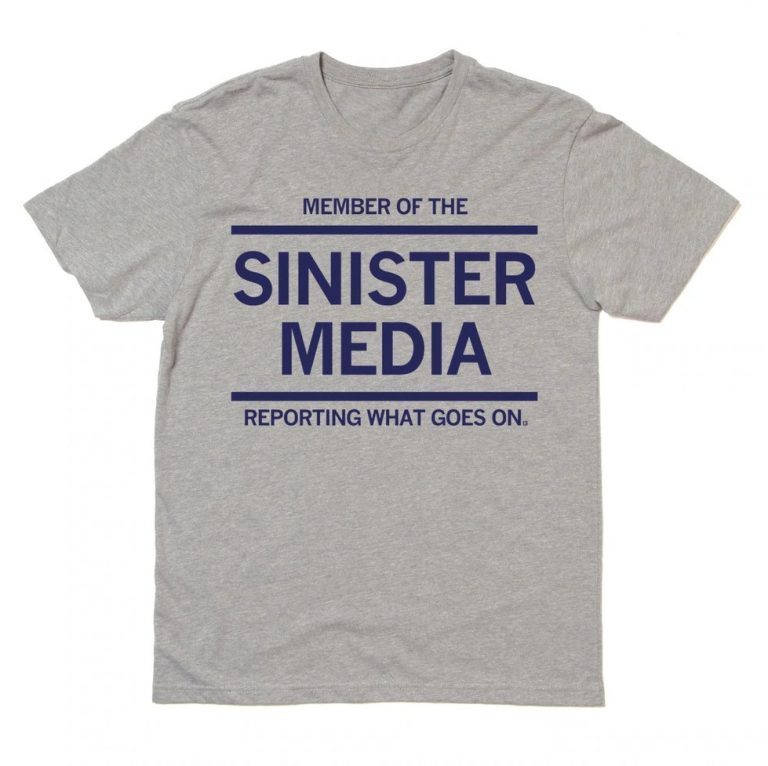 Member of the Sinister Media Reporting What Goes on Vintage Shirts