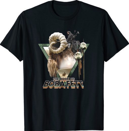 Star Wars The Book Of Boba Fett Bantha Riding Triangle Fill 2022 TShirt