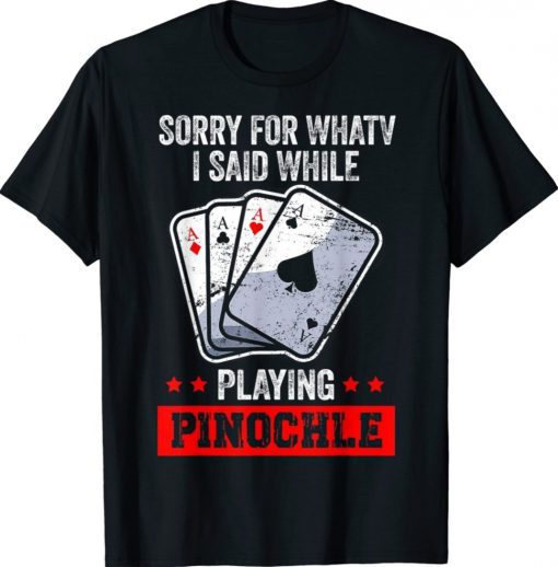 Funny Pinochle Card Game Player Vintage Shirts