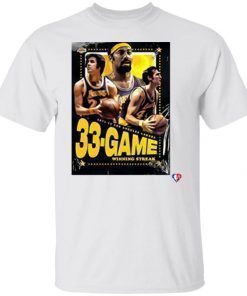 Lakers NBA Record 33 Game Win Streak Vintage TShirt