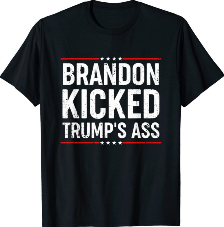 Brandon Kicked Trump's Ass Vintage US Flag TShirt