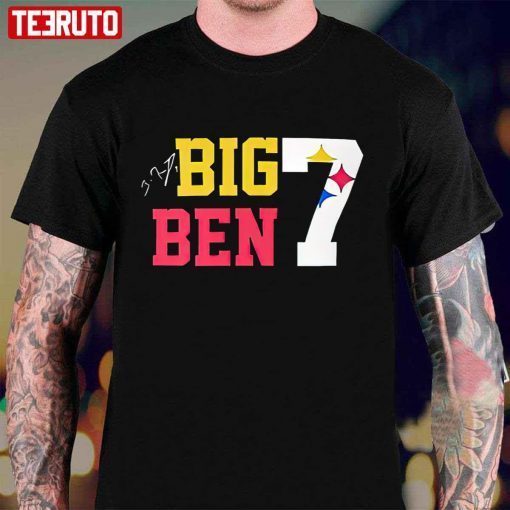 Ben Roethlisberger Big Ben 7 Steelers Pittsburgh 2022 Tee Shirt