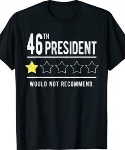 Anti Biden 46th President One Star Review Vintage TShirt