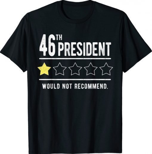 Anti Biden 46th President One Star Review Vintage TShirt