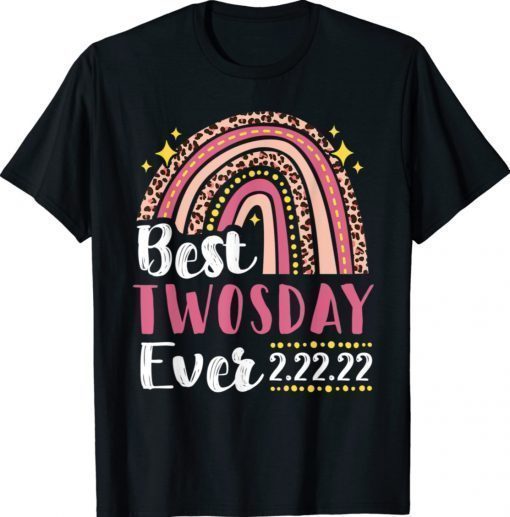 Happy Twosday 2022 Shirt Pink Leopard Twos Day 2/22/22 Gift TShirt