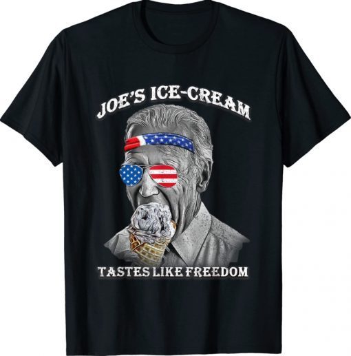 Joe's Ice-Cream Funny 4th Of July Biden Taste of Freedom Vintage TShirt