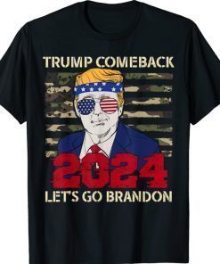 Trump 2024 The Return Lets Go Branson Brandon Vintage TShirt