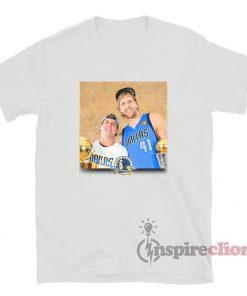 Dallas Mavericks Mitchell & Ness Dirk & Mark Championship Tee Shirt