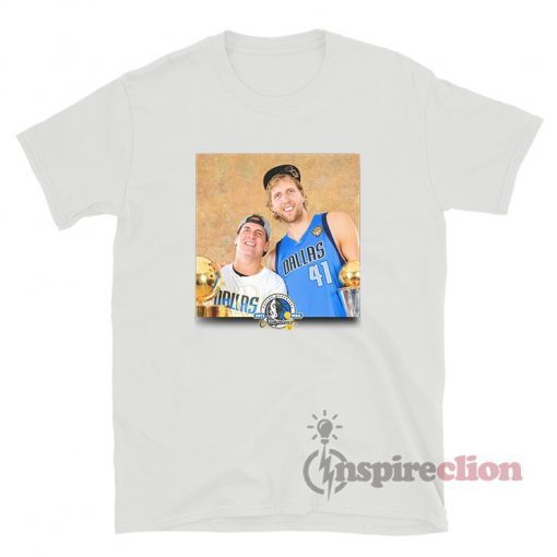 Dallas Mavericks Mitchell & Ness Dirk & Mark Championship Tee Shirt