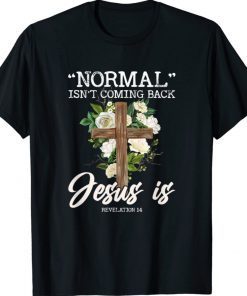 Vintage Normal Isn't Coming Back But Jesus Is Revelation 14 Costume TShirt