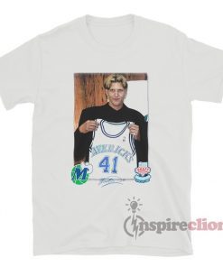 Dallas Mavericks Mitchell And Ness Dirk Nowitzki Draft Vintage TShirt