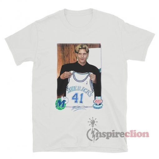 Dallas Mavericks Mitchell And Ness Dirk Nowitzki Draft Vintage TShirt