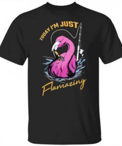 Fishing Flamingo Angler Flamazing Cool Bird Fisherman Funny Shirts