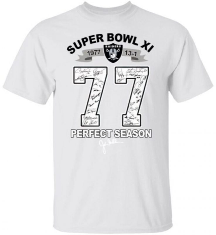 Super Bowl Xi Los Angeles 77 Perfect Reason Tee Shirt