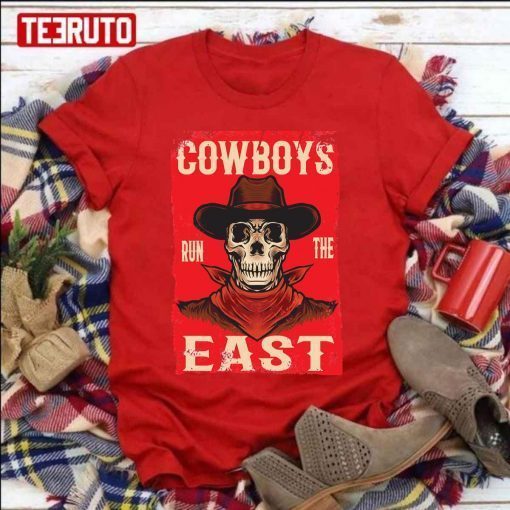 Cowboys Run The East Skull Vintage TShirt