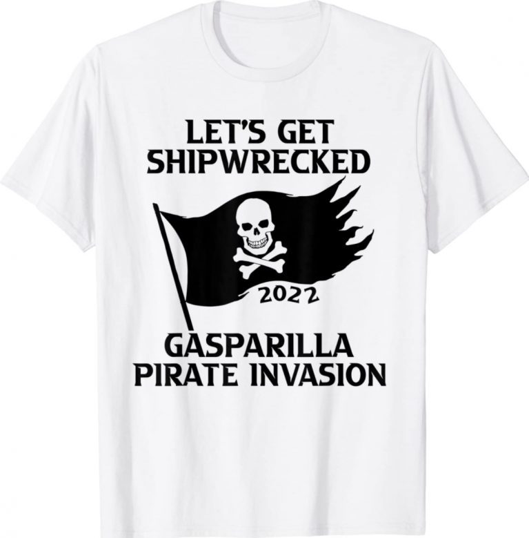 Let's Get Shipwrecked Pirate Jolly Roger Gasparilla Vintage Shirts