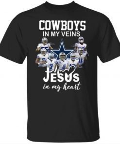 Cowboys in My Veins JESUS in My Heart NFC East Champions Tee Shirt