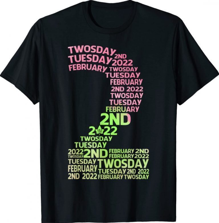 22nd Feb 2022 Pink with Green Cute Print 2-22-22 Twosday Vintage TShirt