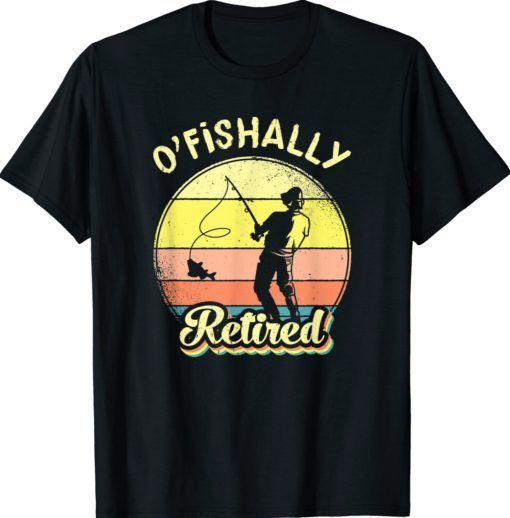 Ofishally Retired Fishing Retirement Vintage TShirt