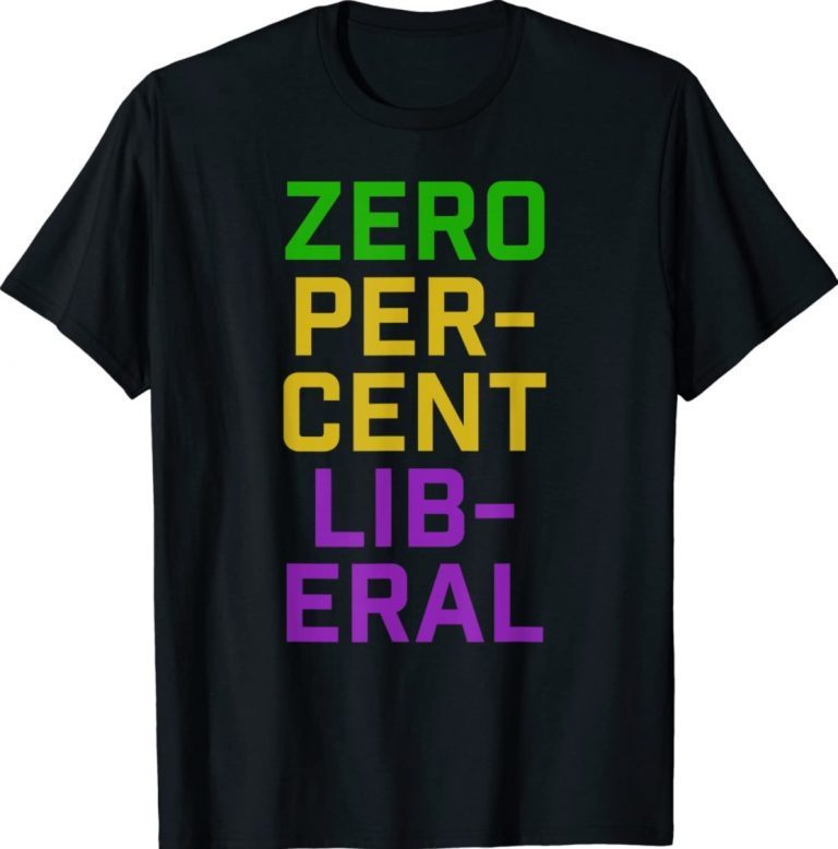 Vintage Mardi Gras Zero Percent Liberal Conservative Parade Beads T-Shirt