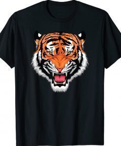 Growling Mouth Open Bengal Tiger Vintage TShirt