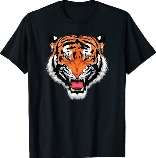 Growling Mouth Open Bengal Tiger Vintage TShirt