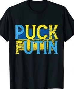 Vintage Puck Futin I Stand With Ukraine Free Ukraine Anti Putin TShirt