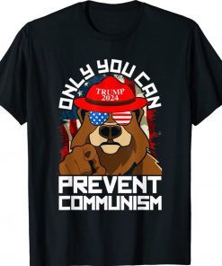 Vintage Trump Bear 45 47 MAGA 2024 Only You Can Prevent Communism Shirts
