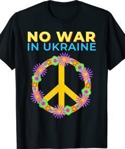 No War In Ukraine I Stand With Ukraine Ukrainian Flag Vintage TShirt