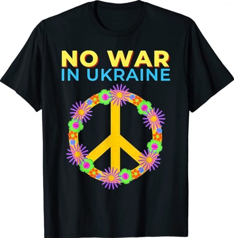 No War In Ukraine I Stand With Ukraine Ukrainian Flag Vintage TShirt