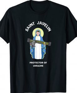 Saint Javelin Protector of Ukraine Flag TShirt