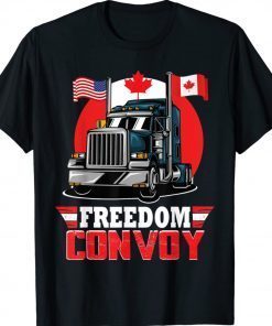 Canada Freedom Convoy 2022 Canadian Truckers Support Vintage TShirt