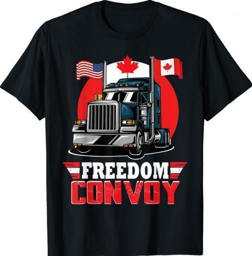 Canada Freedom Convoy 2022 Canadian Truckers Support Vintage TShirt