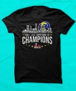 LA Rams Super Bowl 2021 2022 Champions Name City Vintage TShirt