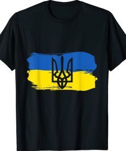 Support Ukrainians Flag Vintage Ukraine Ukrainian Flag Pride 2022 TShirt