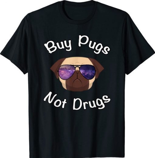 BUY PUGS NOT DRUGS FUNNY PUG Vintage TShirt