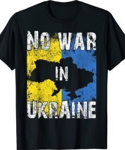 No War In Ukraine I Stand With Ukraine Flag Tee Shirt