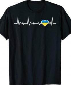 Love Heartbeat Heart Ukraine Support T-Shirt