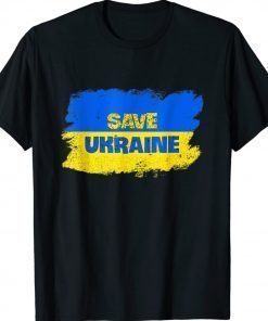Vintage Save Ukraine I Stand With Ukraine Flag TShirt