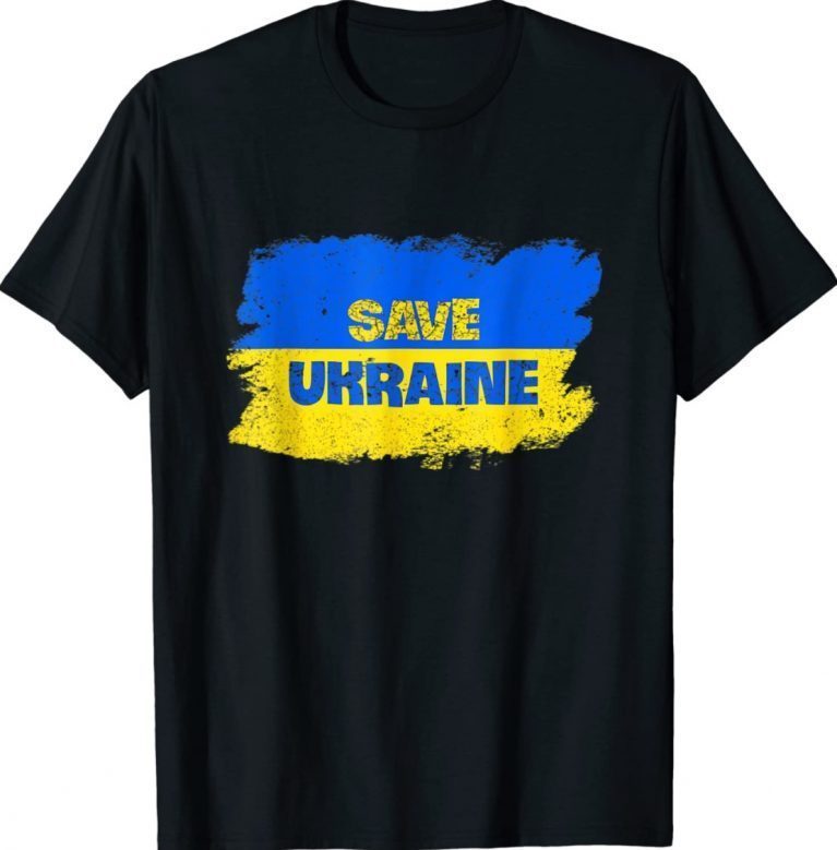 Vintage Save Ukraine I Stand With Ukraine Flag TShirt