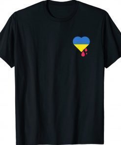 Vintage Ukraine Flag Heart Support Ukraine TShirt