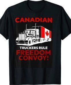 Canadian trucker freedom convoy vintage tshirt