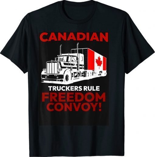 Canadian trucker freedom convoy vintage tshirt