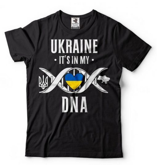 Support Ukraine DNA Heritage Nationality T-Shirt