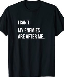 I Can't My Enemies Are After Me Swindler Meme TShirt