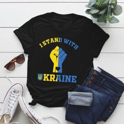 I Stand With Ukraine Flag Support Ukraine T-Shirt